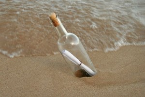 botella + mensaje