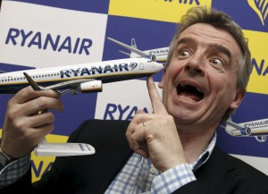 Ryanair CEO Michael O'Leary poses for the media