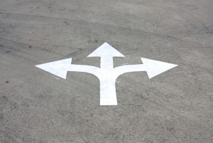 road arrow direction